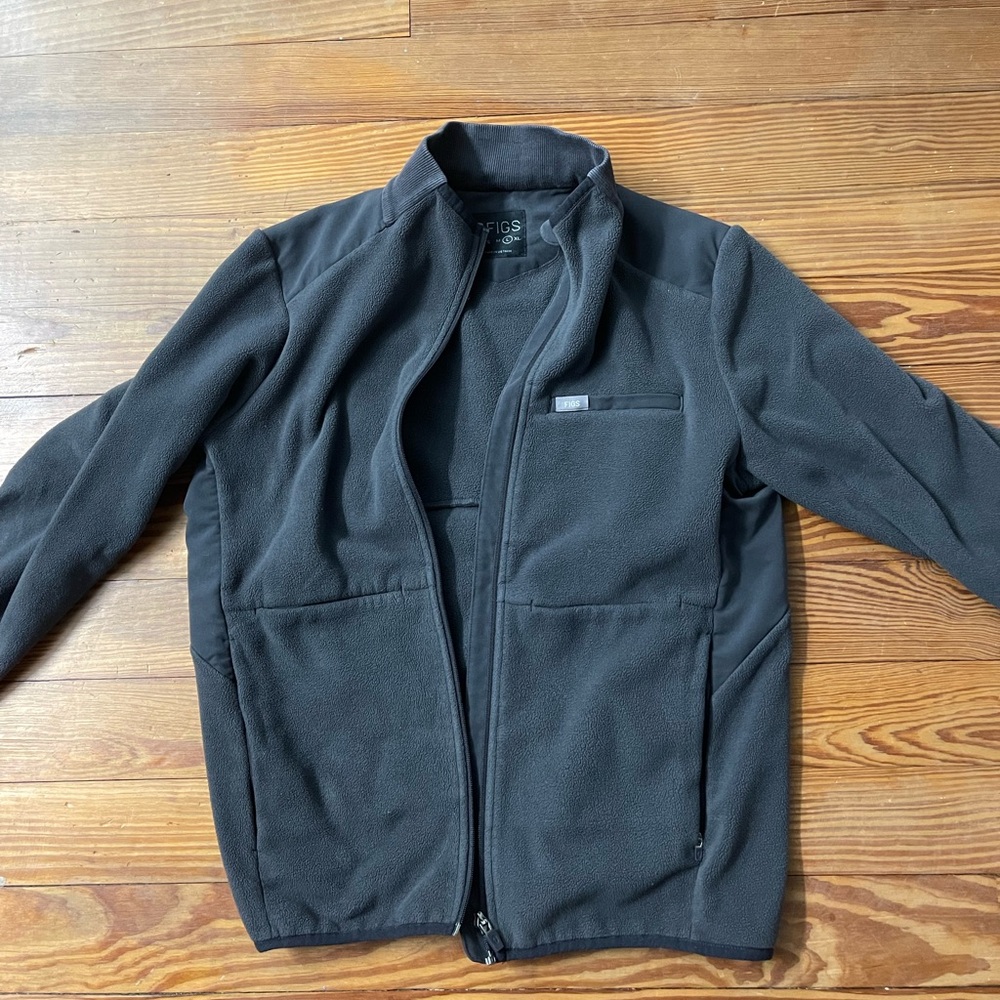 Figs Charcoal Fleece Jacket